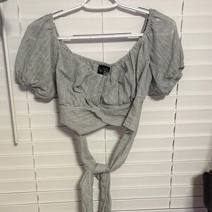 Windsor Gray Puff Sleeve Blouse